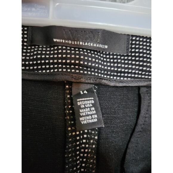 NWOT WHBM Ines Bootcut Trousers 14 Black White - Picture 5 of 9